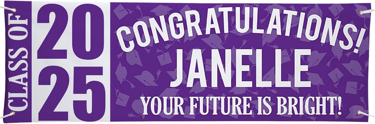Let's Make Memories Personalized Graduation Banner Class of 2025 - Graduation Party Decorations