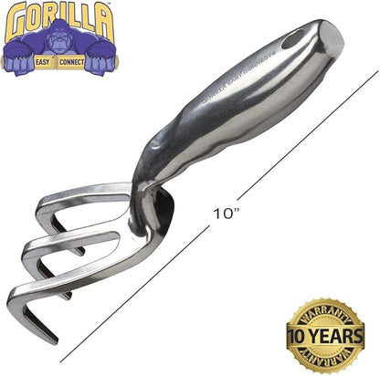 Gorilla Easy Connect Heavy Duty Garden Tools with Digging Trowel, Transplant Trowel and Cultivator
