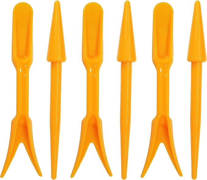 6PCS Mini Garden Hand Succulent Transplanting Tools Set, Plastic Seedling Dibber and Digging Tools
