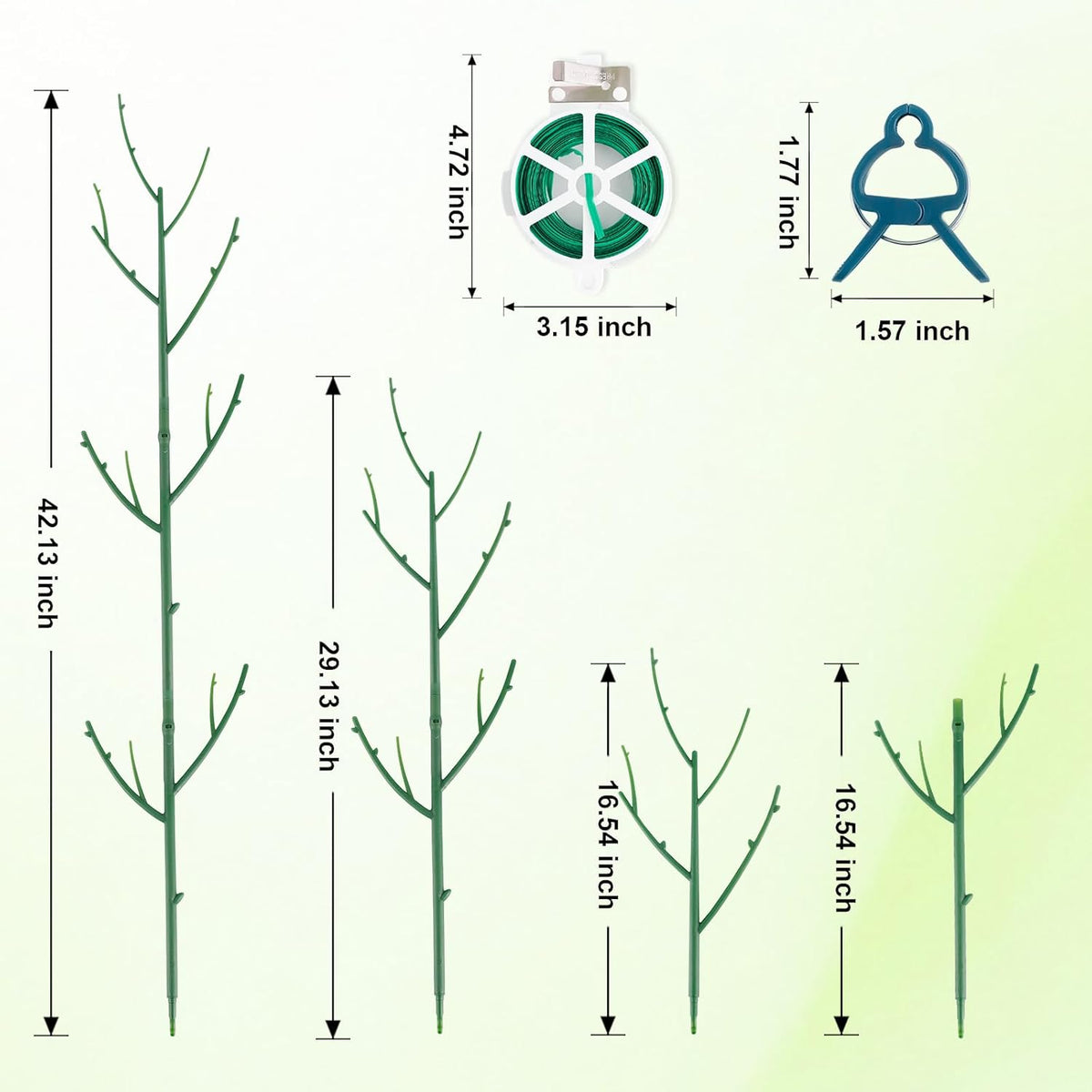 15 Pack Stackable Plant Support Stakes, Garden Trellis for Climbing Plants Indoor and Outdoor Use