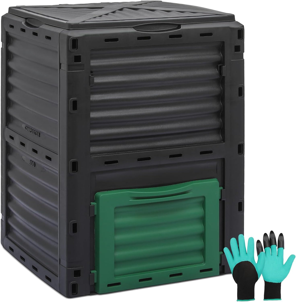 MoNiBloom 80 Gallon Large Compost Bin, BPA Free Outdoor Composting Tumblers for Garden Patio