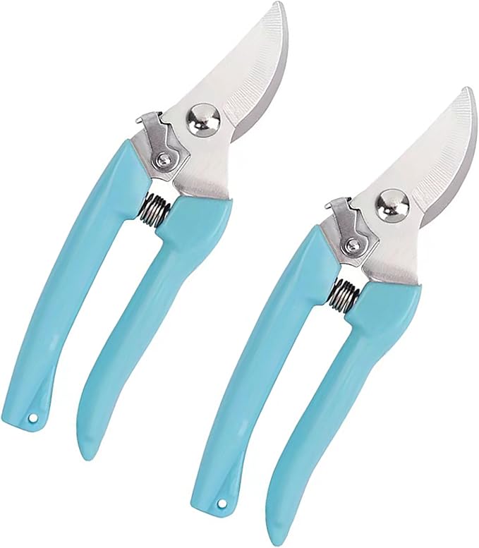 2pcs Garden Flower Shears Pruning Shears 6.9 inches Scissors Heavy Duty Plant Scissors for Cutting