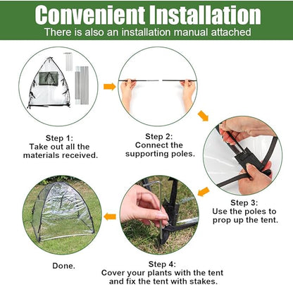 Plant Covers Freeze Protection, Clear Outdoor Garden Frost Cover, Plant Protectors from Animals