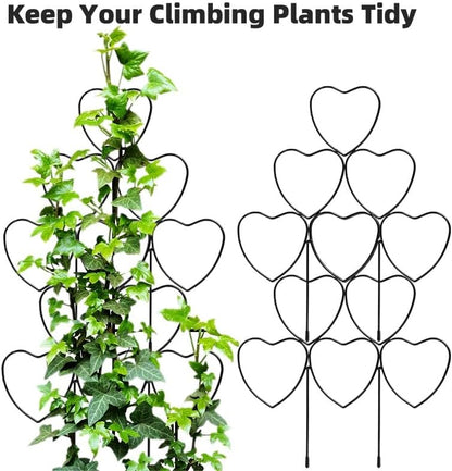 Garden Plant Trellis for Indoor Plants, Stackable Heavy Duty Metal Trellis Supports for Climbing