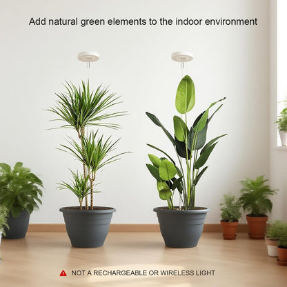 11 Inch Plant Pots with 2 x LED Grow Lights for Indoor Plants and 1 x Soil Moisture Meter