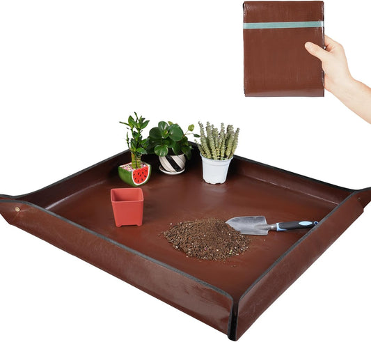 39.5"x 39.5" Extra Large Potting Mat for Indoor Plants Transplanting and Potting Soil