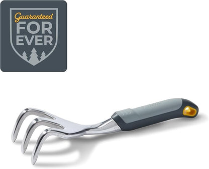 Woodland Tools Heavy Duty Hand Cultivator, 3-Prong Garden Claw Tiller Tool with Anodized Aluminum