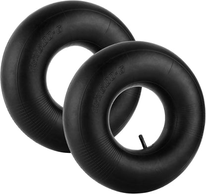 15x6.00-6" Inner Tube with Straight Valve Stem (2-Pack) - Heavy Duty Replacement Tire Tubes for