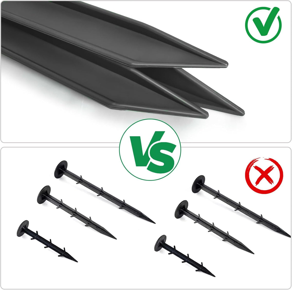 40 Pcs Garden Landscape Anchoring Stakes,10 Inches Yard Stakes for Terrace Boards, Weed Fabric