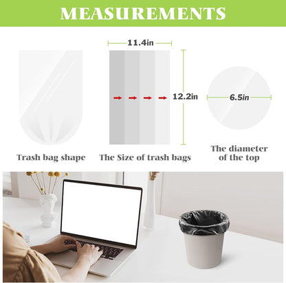 0.5 Gallon Mini Trash Bags Garbage Bags, Tiny Bathroom Trash Can Liners by Teivio, Small Plastic