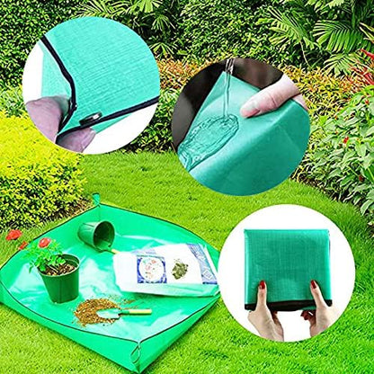BIUWING 2PCS 39.4" x 39.4" Plant Repotting Mat Waterproof Transplanting Mat Indoor Succulent