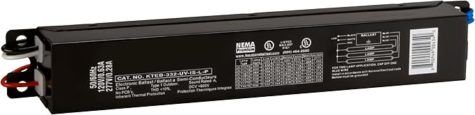 OHLECTRIC Replacement for Keystone KTEB-332-UV-IS-L-P 3 Lamp T8 Electronic Fluorescent Ballast with