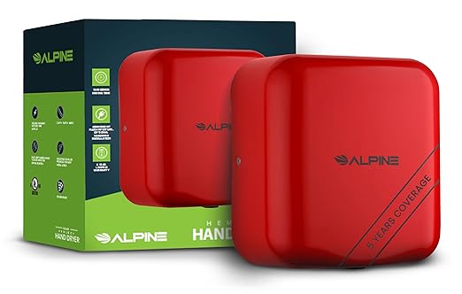 Alpine Automatic Hand Dryers for Bathrooms Commercial High Speed 110-120V Stainless Steel Electric
