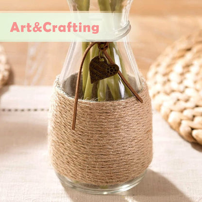 PerkHomy 1100FT Jute Twine String 2mm 3ply Natural Thin Twine for Craft Gardening Gift Wrapping