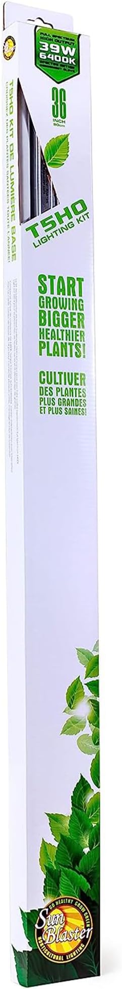 SunBlaster T5 High Output Fluorescent Strip Light, 3-Feet, natural