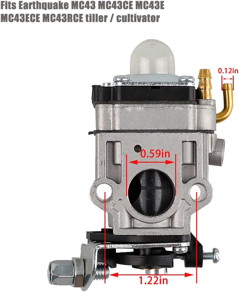 300486 Carburetor for Earthquake E43 E43CE Auger MC43 MC43E MD43 Tiller Cultivator WE43 WE43E Edger