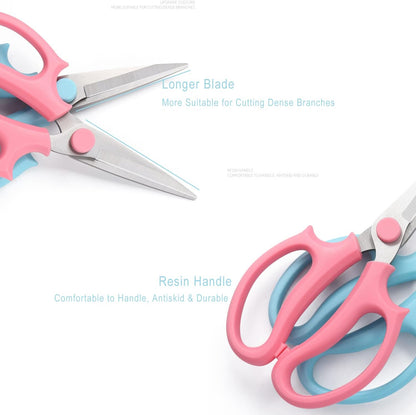 Leize Flower Scissors, Premium Thickened Stainless Steel Floral Shears, Strong Pruner for Flowers
