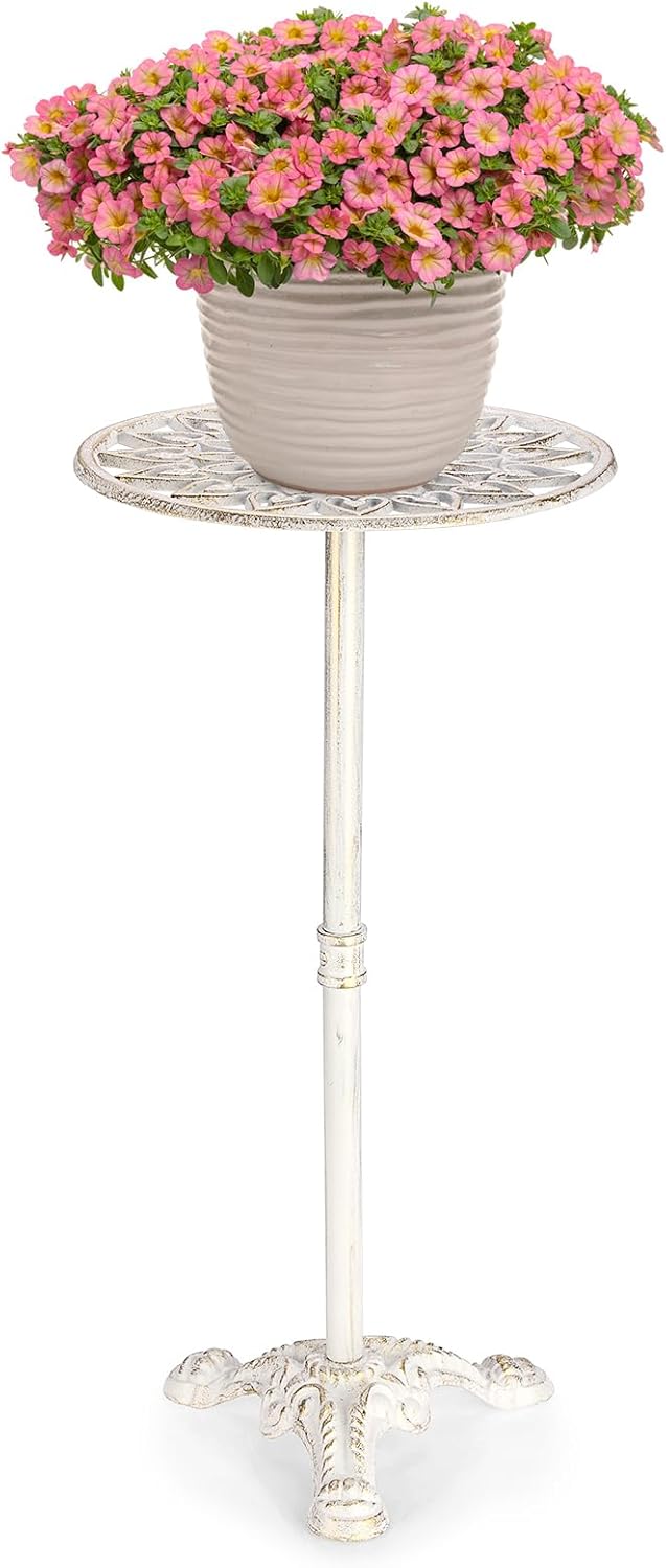 OwnMy Cast Iron Tall Plant Stand Heavy Duty Flower Pot Holder, Decorative Pedestal Potted Plant