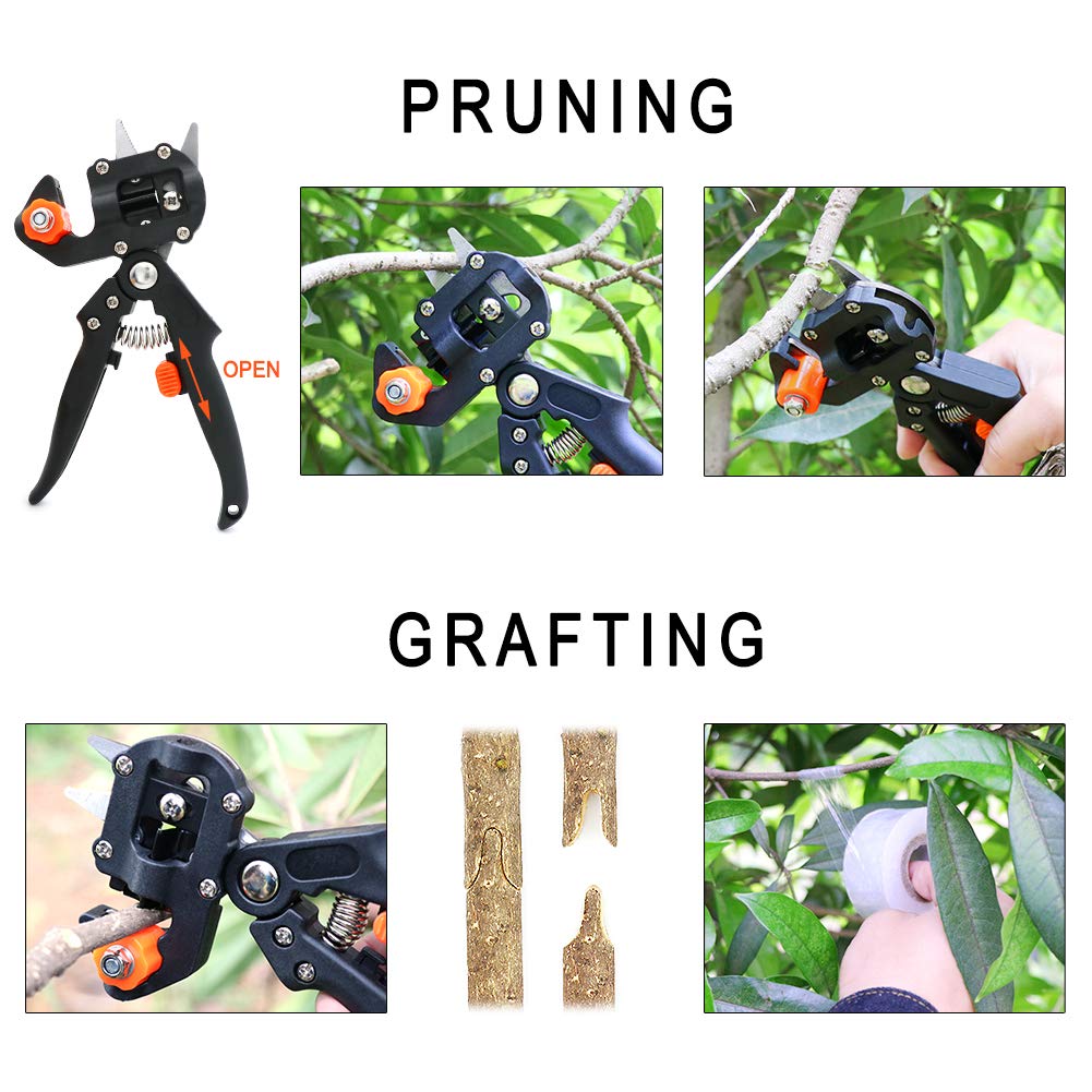 ZALALOVA Garden Grafting Tool Kits, 2 in 1 Pruning Tools