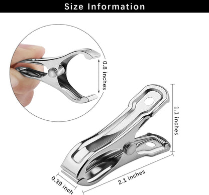 Aodaer 60 Pieces Stainless Steel Garden Clip with Strong Grip Heavy Duty Greenhouse Clips Anti-wind