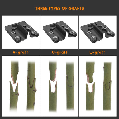 FUJIWARA Garden Grafting Tool, Multifunctional Pruning Scissors Kit, U-Graft/V-Graft/Omega-Graft