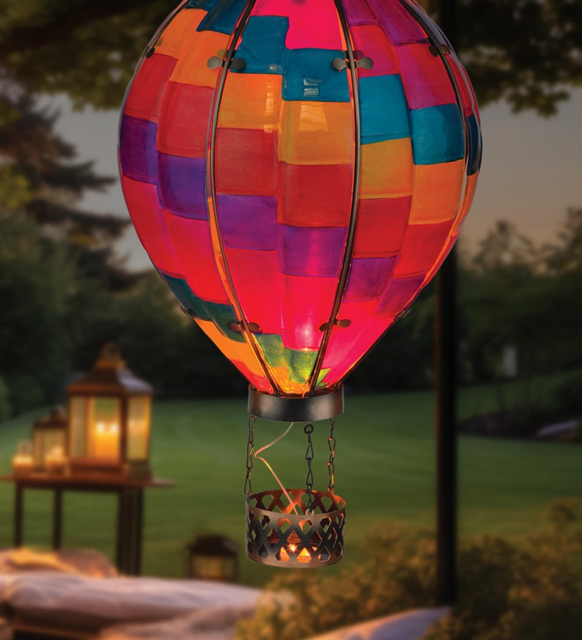 Regal Art & Gift Hot Air Balloon Solar Lantern – Hanging Solar-Powered LED Lights, Waterproof