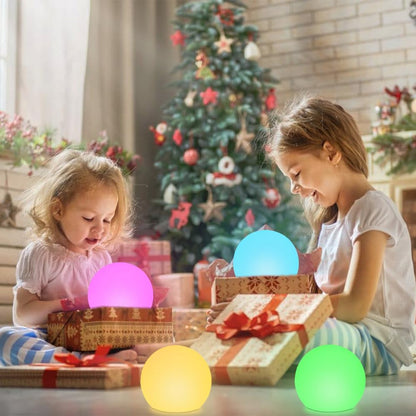 LED Glowing Ball Light, 8-in RGB Color Changing LED Orb Night Light Mood Lamp for Kid, 16 Colors 4
