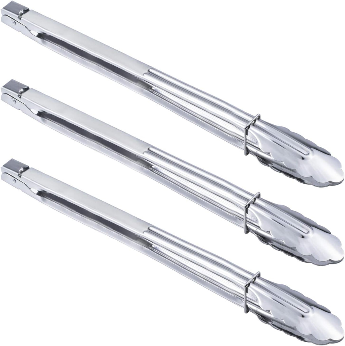 Stainless Steel Cooking Grilling Tongs Extra Long Camp Dutch Oven Tongs for Kitchen and Barbecue