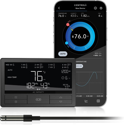AC Infinity Controller 69 PRO+, Smart Environmental Controller 8-Port with Temp, Humidity, VPD