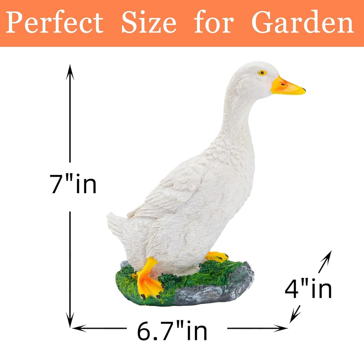 Real Farm Duck Statues,Funny Duck Fence Decoration,Resin Duck Decor,Outdoor Real Animal Statue,Duck