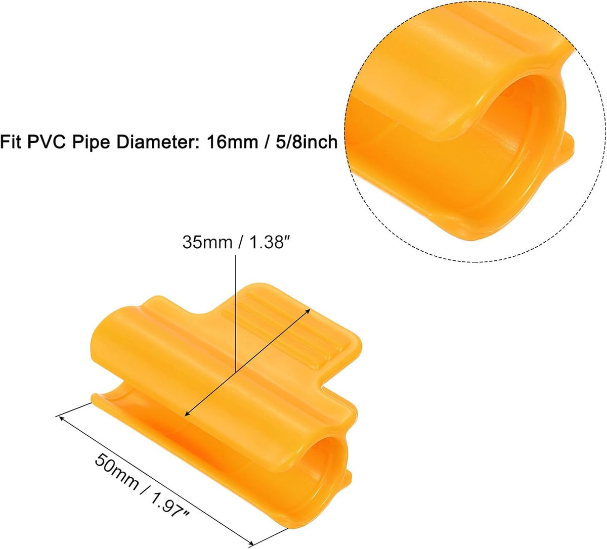 uxcell Greenhouse Clamps for 5/8inch PVC Pipe, 20pcs Greenhouse Film Clamps Shading Net Rod Clip
