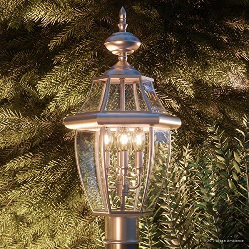 Urban Ambiance Luxury Colonial Outdoor Post Light, Large Size: 23" H x 12.5" W, with Tudor Style