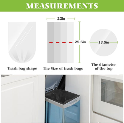 Medium Black Trash Bags 8 Gallon 330 Counts Strong Garbage Bags by Teivio,Waste Basket Trash