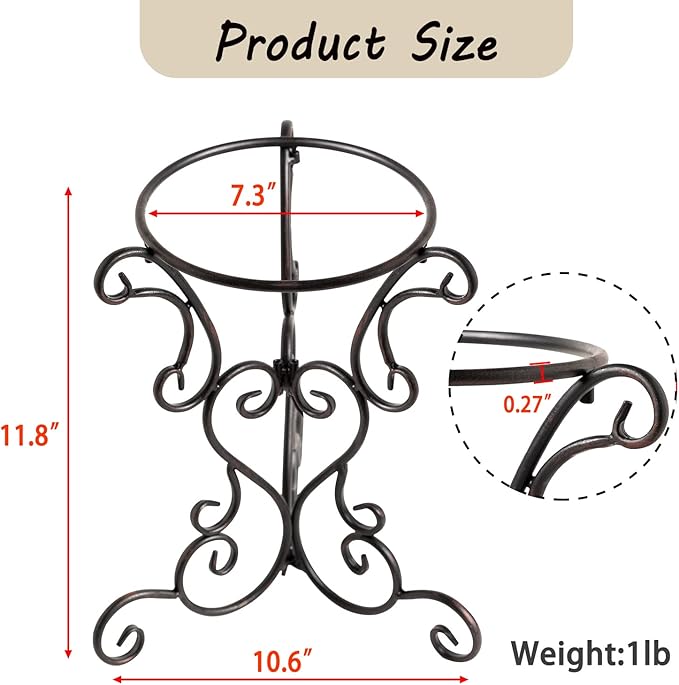 Gazing Globe Stand, Gazing Ball Stand for 8-10 Inches Garden Gazing Globes, Outdoor Garden Black