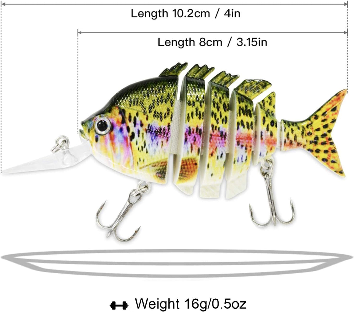Fishing Lures for Bass Trout Topwater Multi Jointed Swimbaits Slow Sinking Bionic Swimming Lures