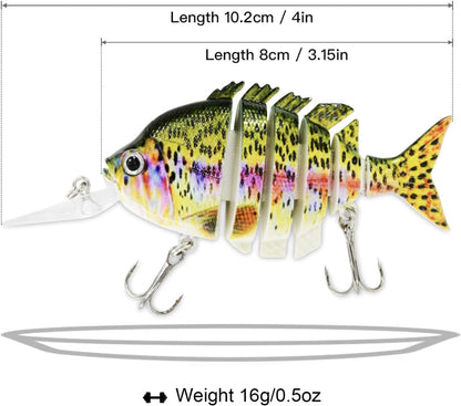 Fishing Lures for Bass Trout Topwater Multi Jointed Swimbaits Slow Sinking Bionic Swimming Lures