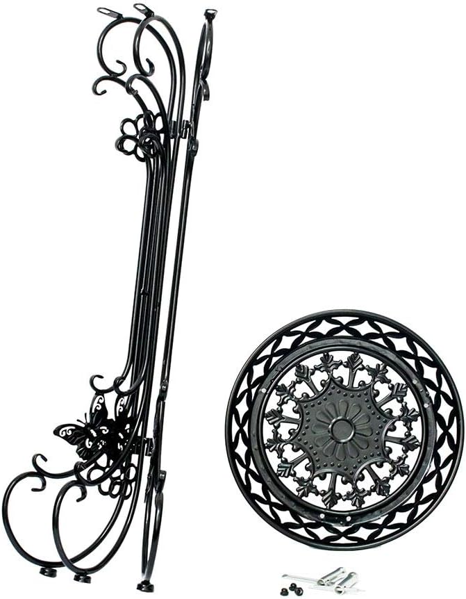 2 Pack Metal Potted Plant Stand Tall Flower Pot Stands Potted Holder Indoor Outdoor Decorative