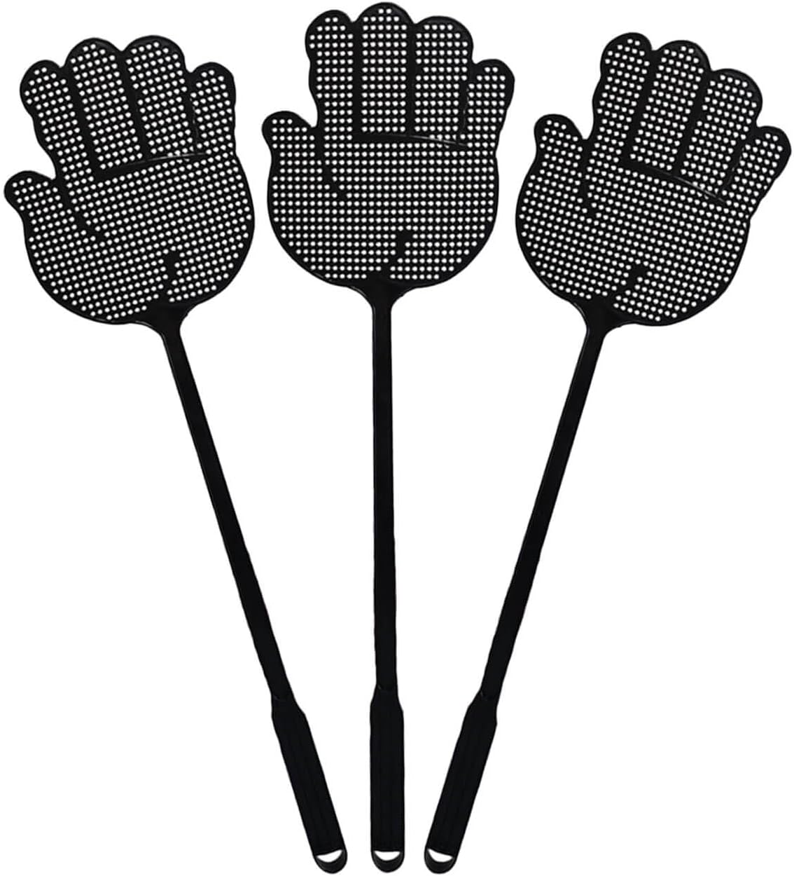 Fly Swatter Heavy Duty for Indoors – Hand-Shaped Flyswatter with Non-Slip Grip, Flexible 3-Pack Bug