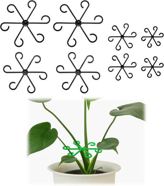 HARFINGTON 8pcs Plant Stem Support 4 Sizes Climbing Houseplant Stem Holder Stakes Reusable Flower