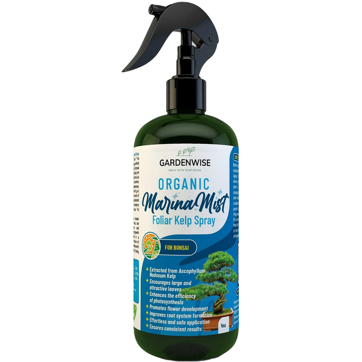 Organic Marina Mist Foliar Spray for All Live Indoor and Outdoor Bonsai Tree Plants | Micro