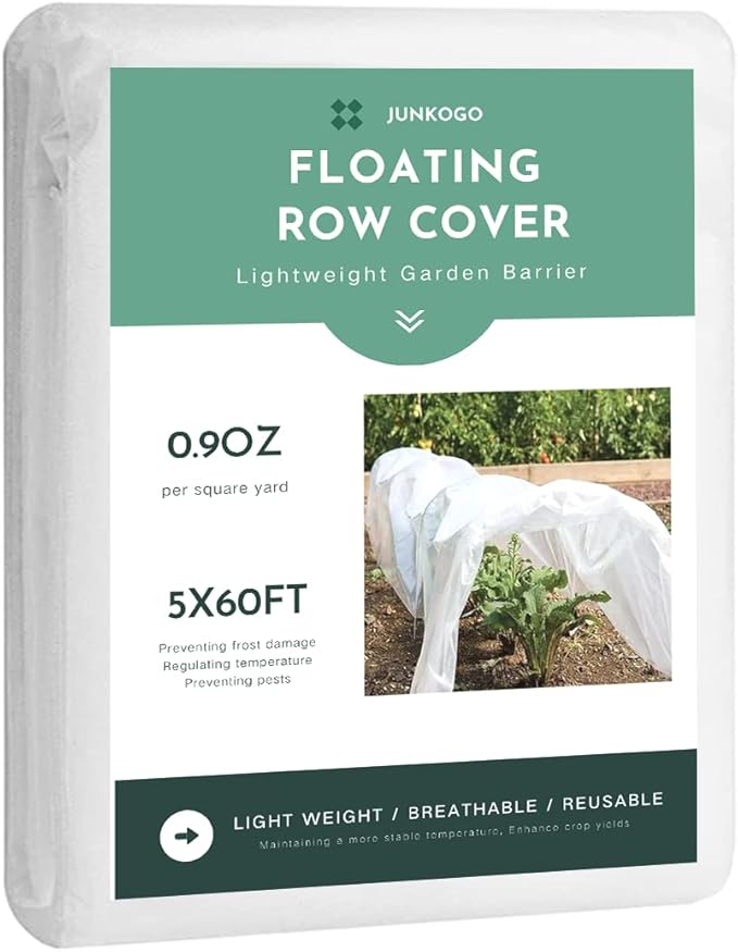 Plant Freeze Protection Cover, 5x60ft Frost Cloth Winter Garden Blanket, Floating Row Cover for