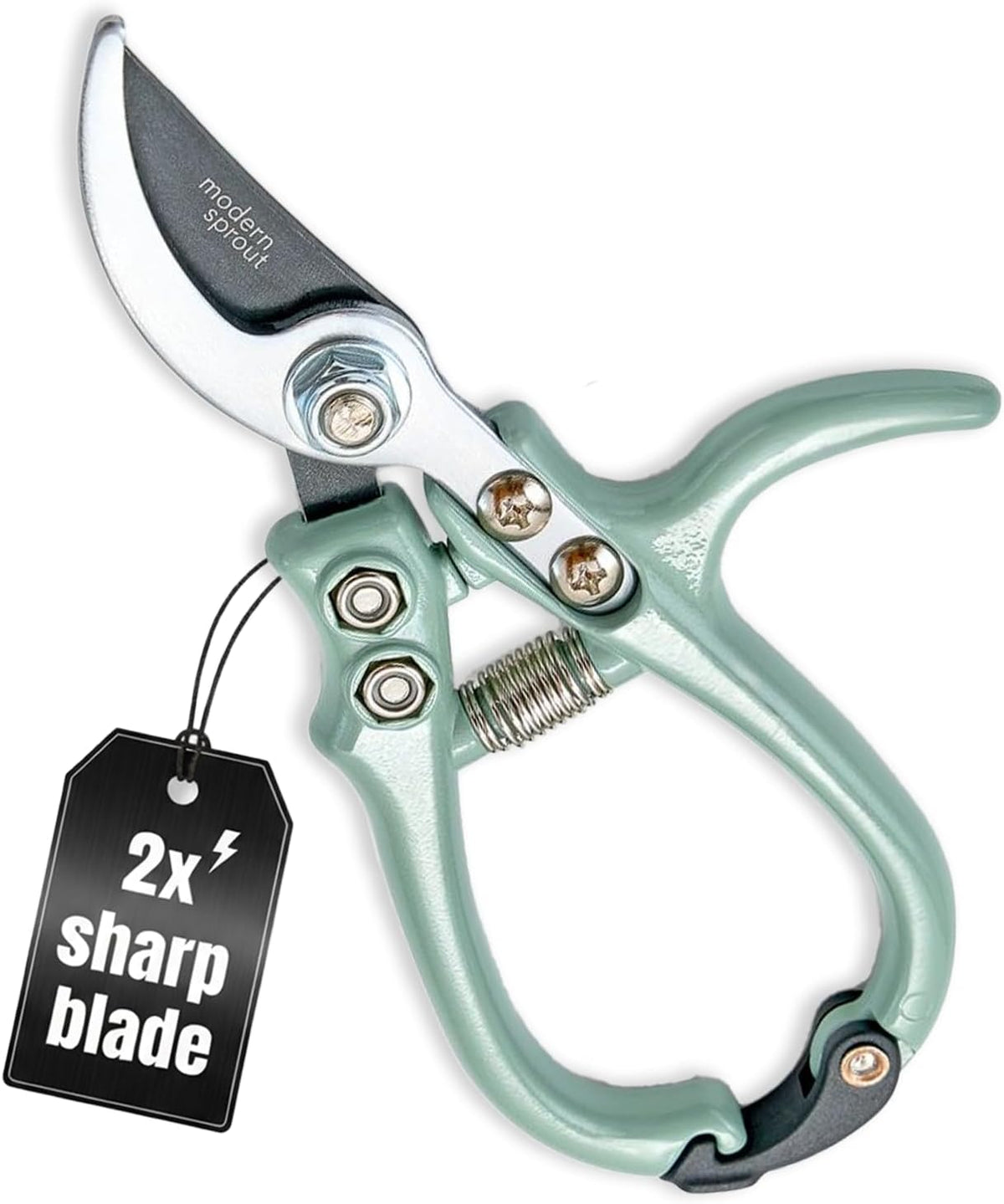 Modern Sprout Hand Pruners - Lightweight Pruning Shears W/Easy Lock- Gardening Scissors - Bypass