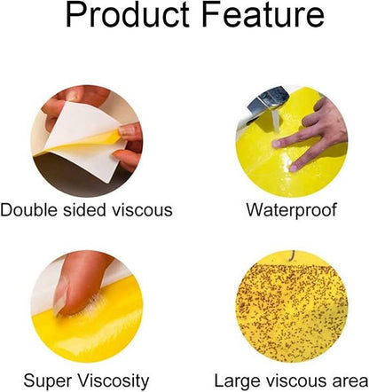 Faicuk Yellow Dual-Sided Sticky Fly Traps for Plant Insect Like Aphids, Fungus Gnats, Leaf Miners