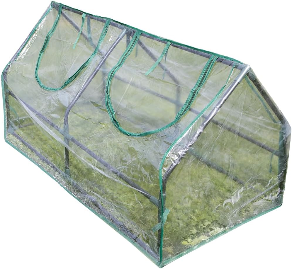 Zenport SH3212A Garden Cold Frame Greenhouse Cloche for Easy Access Protected Gardening