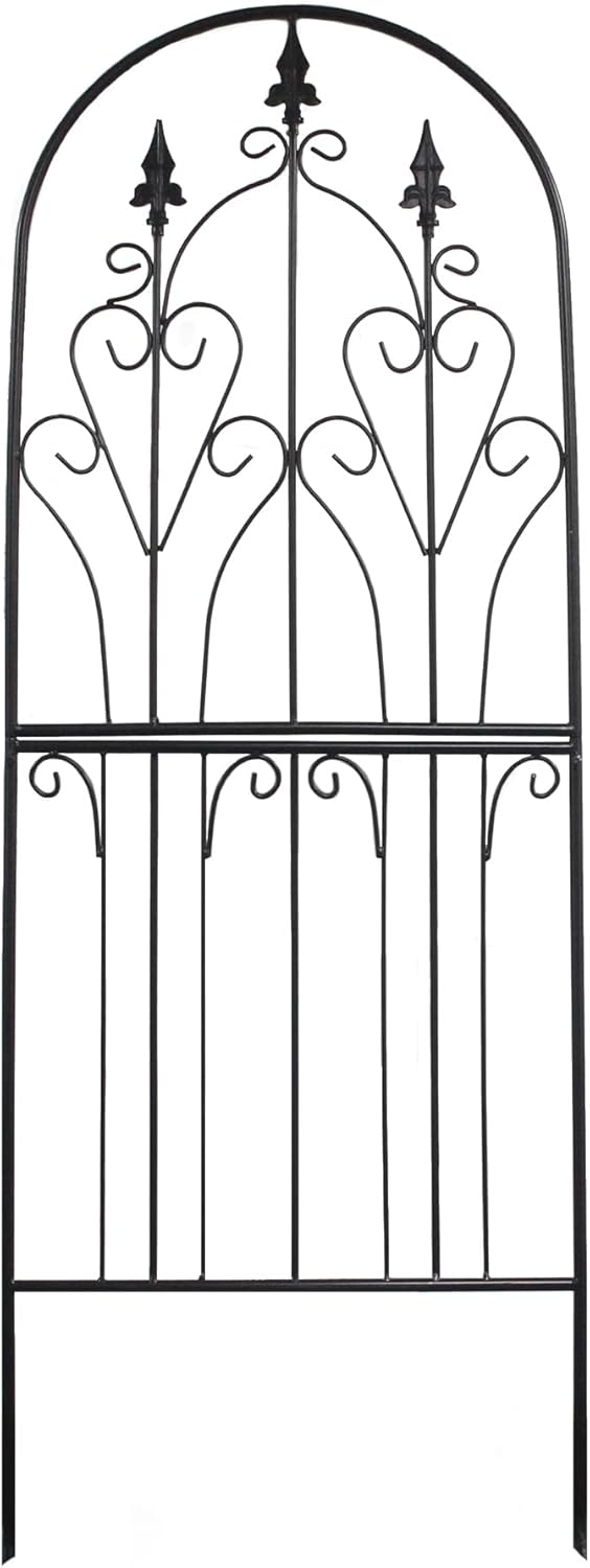 Trellis for Climbing Plants 59" H x 21.7" W Metal Unique Design Decorative Garden Structure