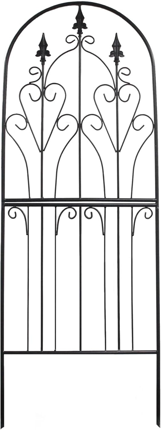 Trellis for Climbing Plants 59" H x 21.7" W Metal Unique Design Decorative Garden Structure