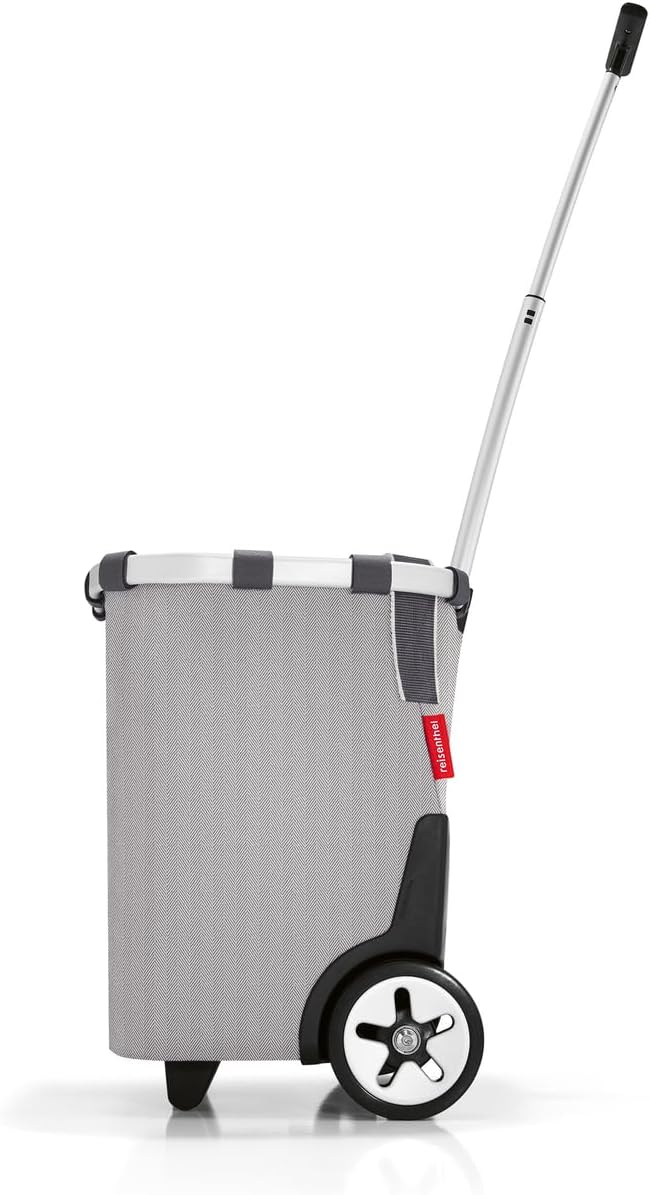 reisenthel carrycruiser Herringbone Grey - Portable Shopping Trolley with Sturdy Aluminum Frame