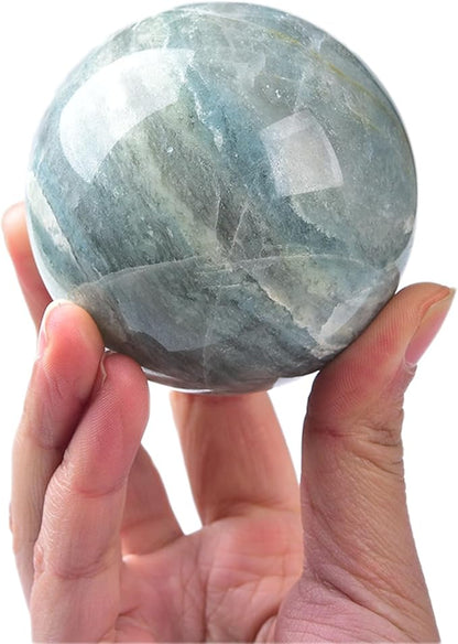 JIC Gem Natural Healing Crystal Sphere Ball Trolleite Crystal Decorative Ball Chakra Meditation
