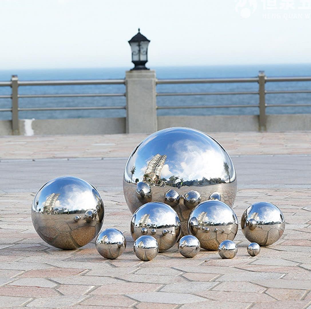 Nerien Gazing Ball, 2 Inch Stainless Steel Garden Mirror Globe, Polished Ornament Sphere, Hollow