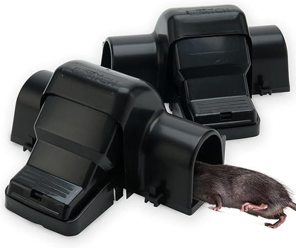 Rat Traps Indoor and Outdoor - 2 Pack Dual-Entry Large Rat Trap Outdoor and Indoor for Home, Garden
